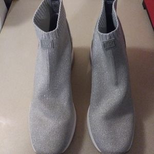 Michael Kors Silver Stretch-Knit Sock SneakersSize)10M/40MColor/Silver/ Silve